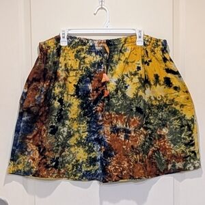 NWOT Beckwoman 100% Cotton Tie Dye Drawstring Waist Shorts
